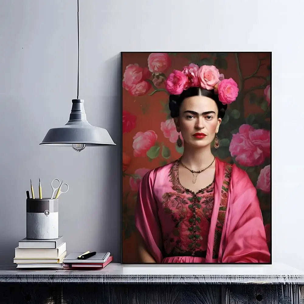 Frida Kahlo Anime Wall Poster – Self-Adhesive Waterproof PVC Art Wall Art Poster Peaceful Pleasures Health and Wellness