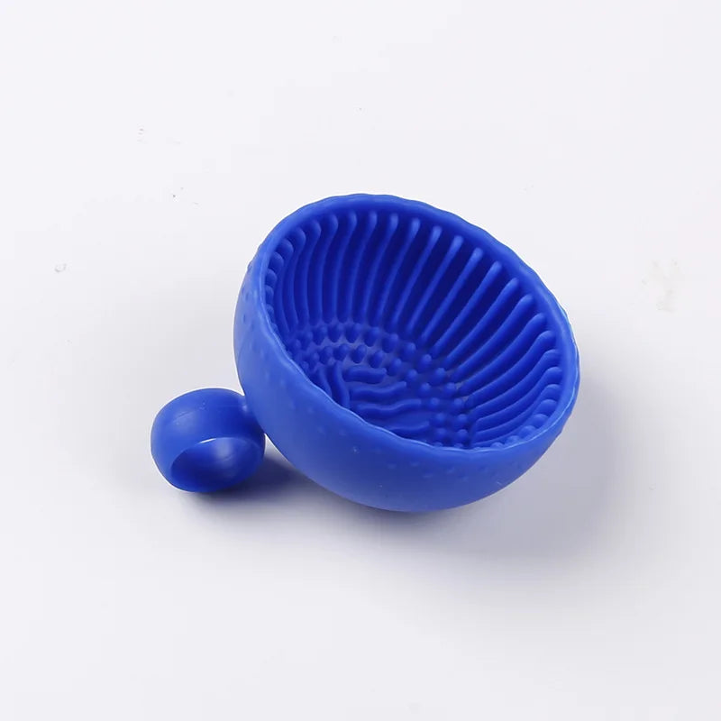 Makeup Brush Cleaning Bowl & Silicone Scrubber Pad