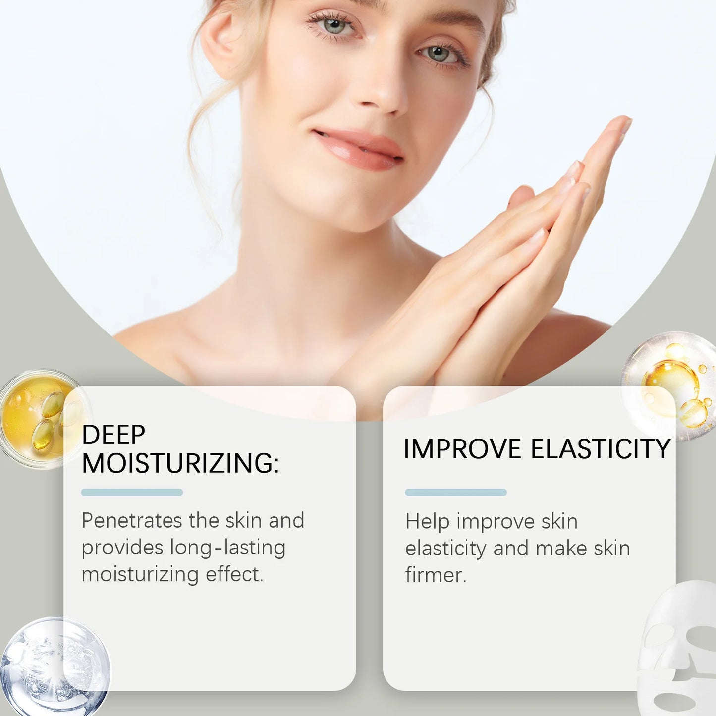Bio Collagen Face Mask Lifting Firming Anti-aging Shrink Pore Brightening Korean Skin Care Moisturizing Refreshing Sheet Mask Peaceful Pleasures Health and Wellness