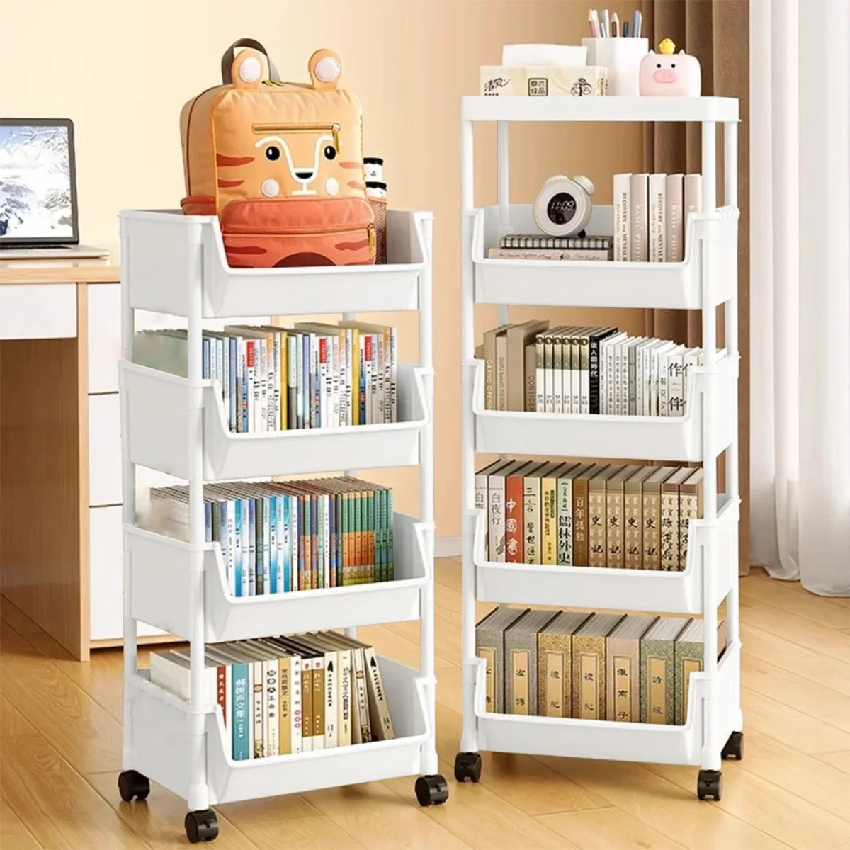 Rolling Storage Trolley Cart With Wheels – Multi-Layer Peaceful Pleasures Health and Wellness