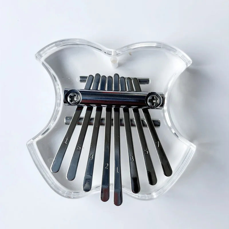 Instrument 8-tone Mini Thumbpiano Kalimba Solid Wood Crystal