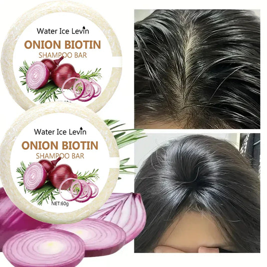 Onion & Biotin Shampoo Bar 60g | Rosemary, All Hair Types Solid Shampoo Bar Oasis Select