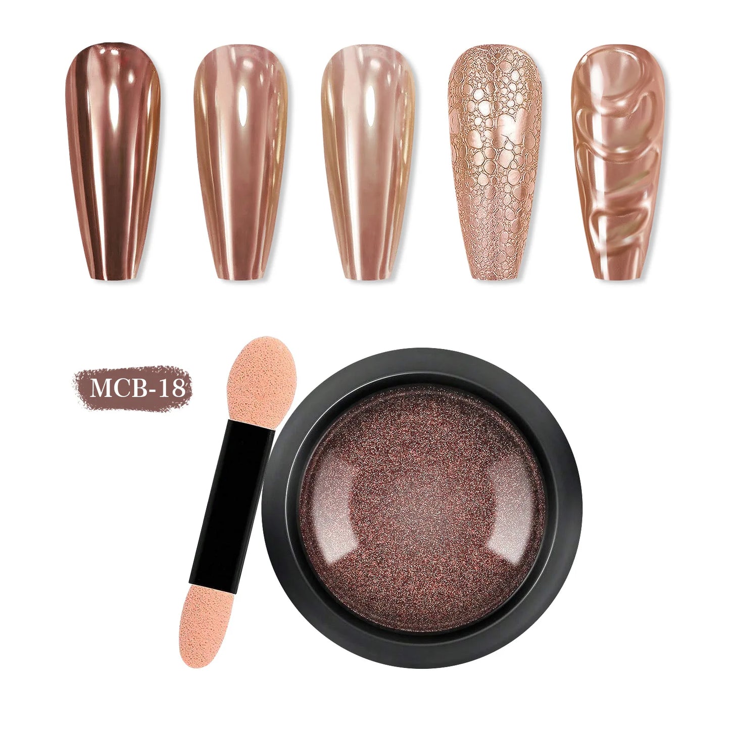 1pcs Nail Glitter Metallic Rubbing Dust Gel Polish Pigment Shinning Metal Manicure Decor Magic Mirror Powder Gold Silver Chrome Peaceful Pleasures Health and Wellness CB18