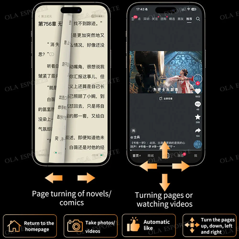 Bluetooth Remote Ring – Page Turner, Camera & Music Control Peaceful Pleasures Health and Wellness