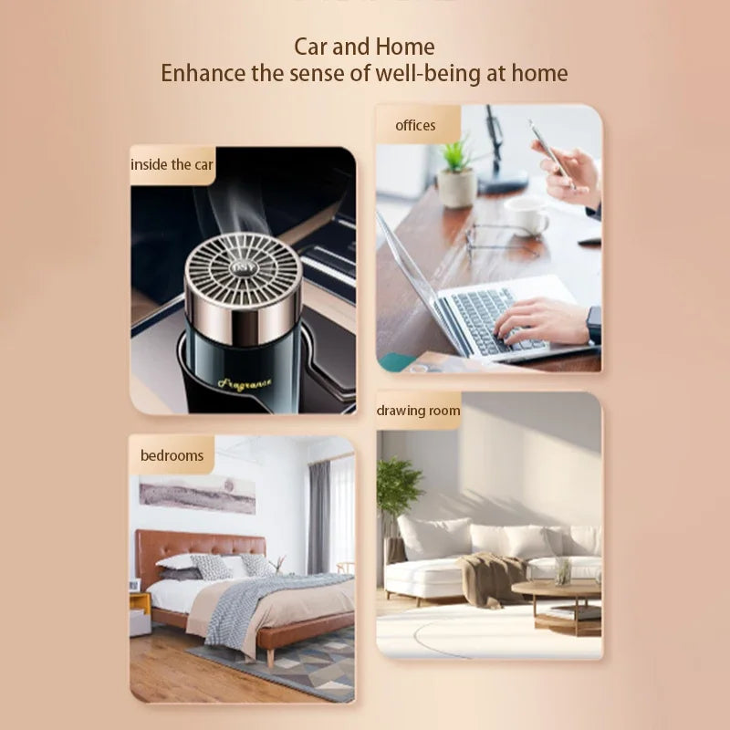 New Adjustable Car Air Freshener Home Fragrance Solid Fragrance Diffuser Long Lasting Light Scent Smart Car Interior Gifts Peaceful Pleasures Health and Wellness
