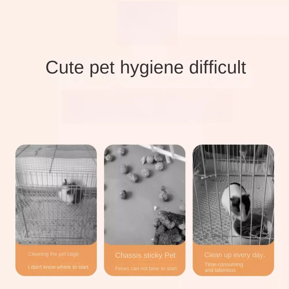 10-Pack Disposable Pet Cage Tray Covers | Elastic Transparent Fit