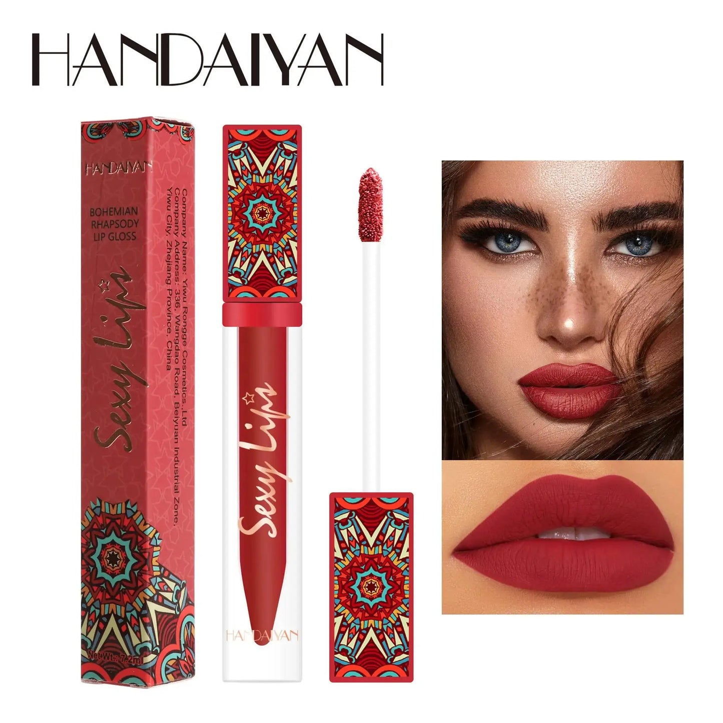 Handaiyan Bohemian Matte Liquid Lipstick – 6 Earth Tone Colors