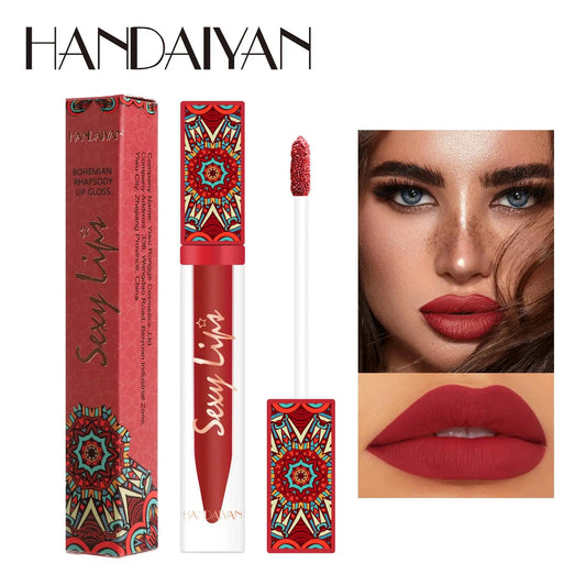 Handaiyan Bohemian Matte Liquid Lipstick – 6 Earth Tone Colors Matte Liquid Lipstick Oasis Select