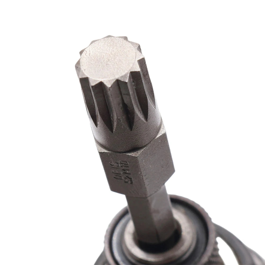12 Point Torx Screwdriver Bit Alloy Steel Magnetic 1 4'' Hex Shank