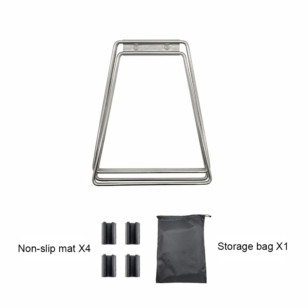 Aluminum Alloy Box Stand Portable Iron Storage Box Bracket Stainless Steel Outdoor Storage Boxes Shelves for Travel Cooking Peaceful Pleasures Health and Wellness