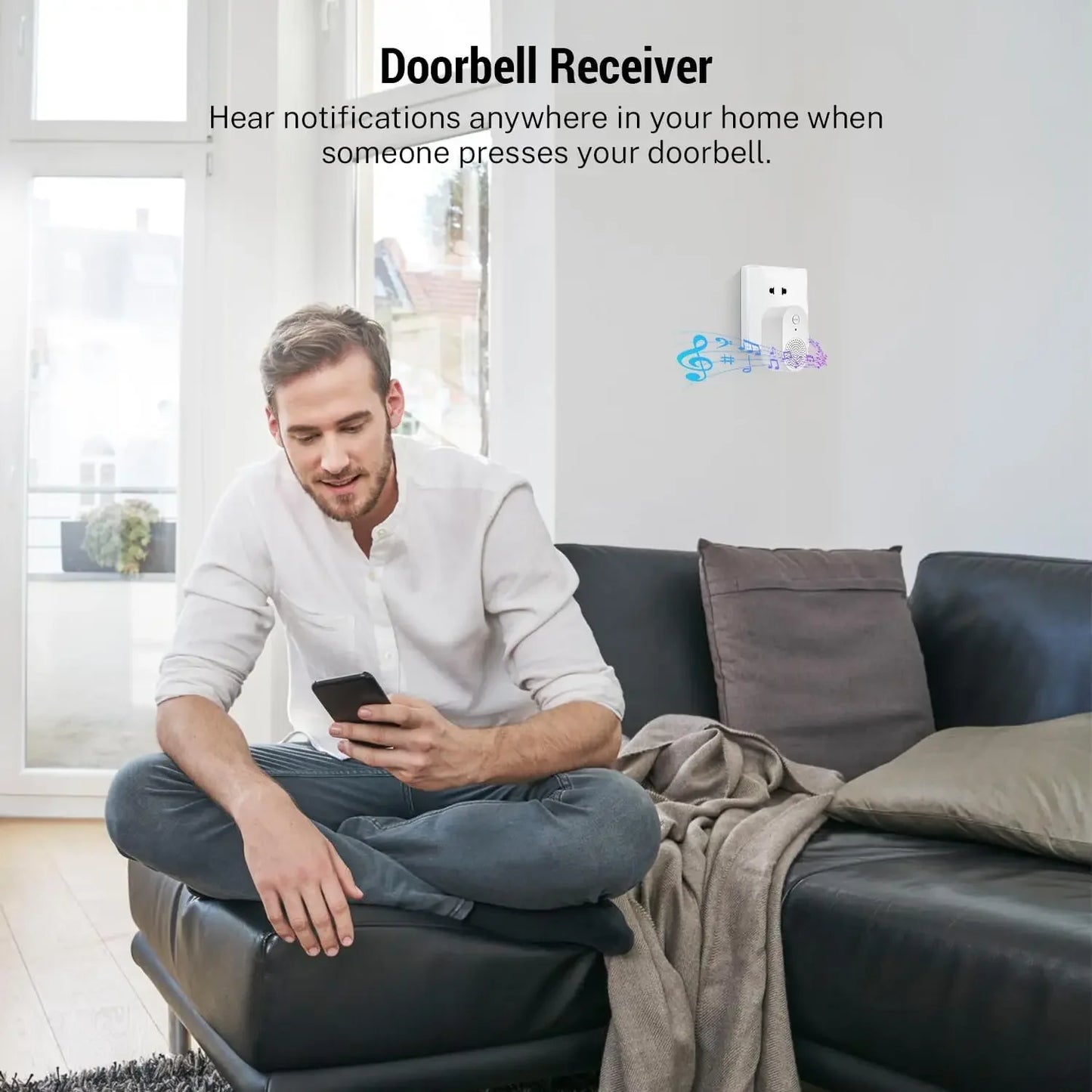 Wireless Smart Doorbell Camera with AI Human Detection, Color Night Vision, Two-Way Audio for 2.4GHz Wi-Fi Peaceful Pleasures Health and Wellness