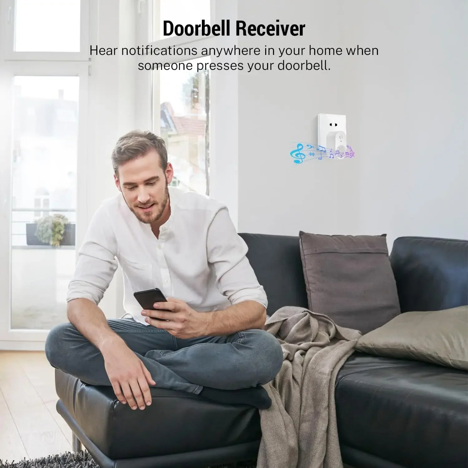 Wireless Smart Doorbell Camera with AI Human Detection, Color Night Vision, Two-Way Audio for 2.4GHz Wi-Fi Peaceful Pleasures Health and Wellness