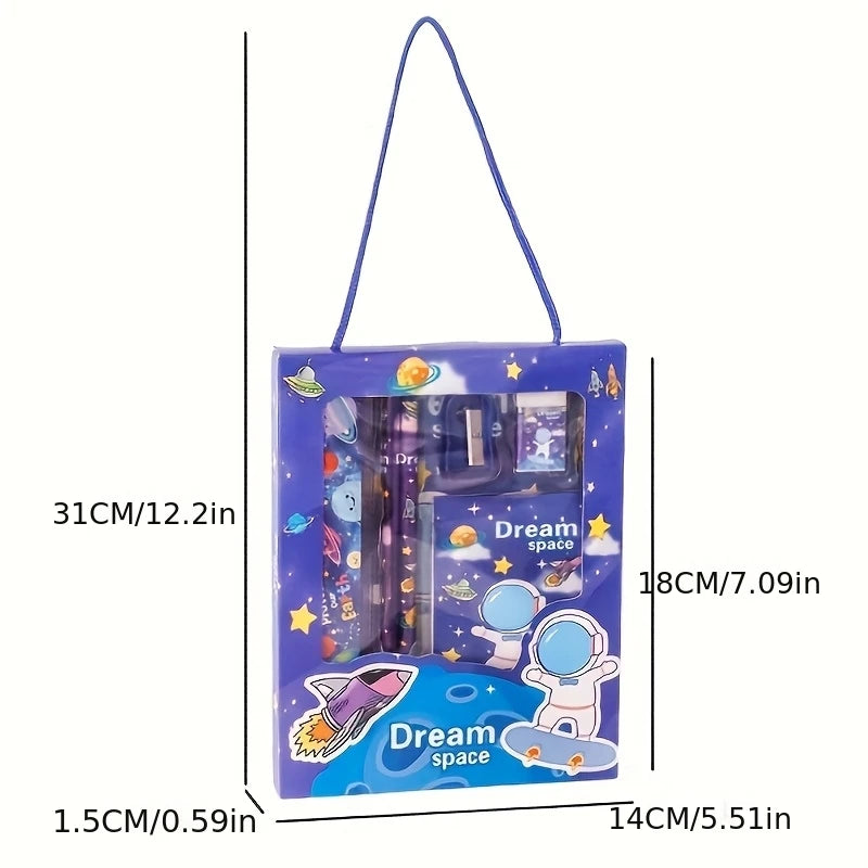 Capybara & Astronaut Stationery Set – 6-Piece Gift Bundle