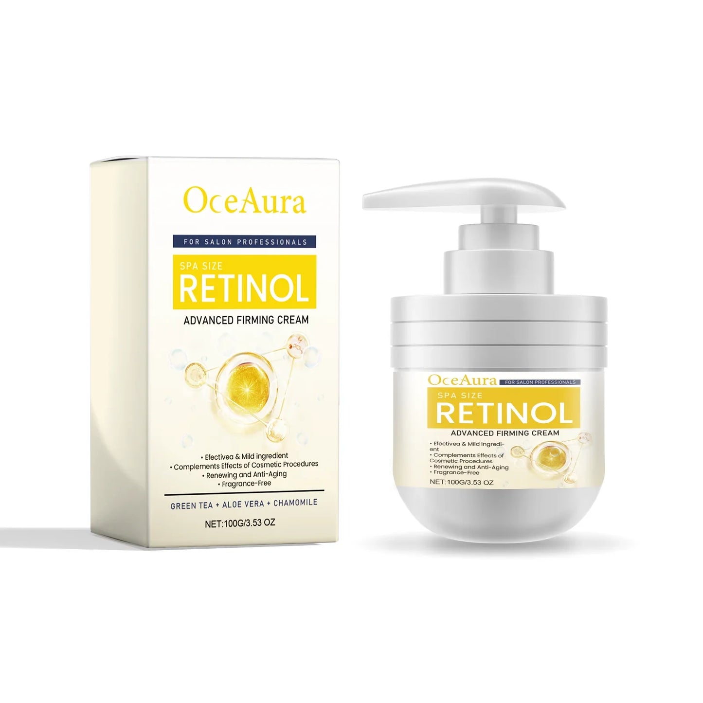 OceAura Retinol Anti-Aging Face & Body Moisturizer Cream 100g