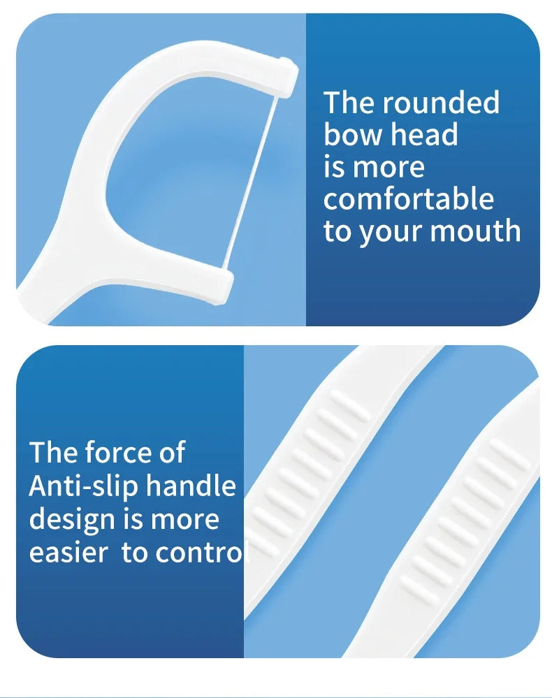 Ultra-Fine Silicone Toothpicks | Portable Dental Floss Picks