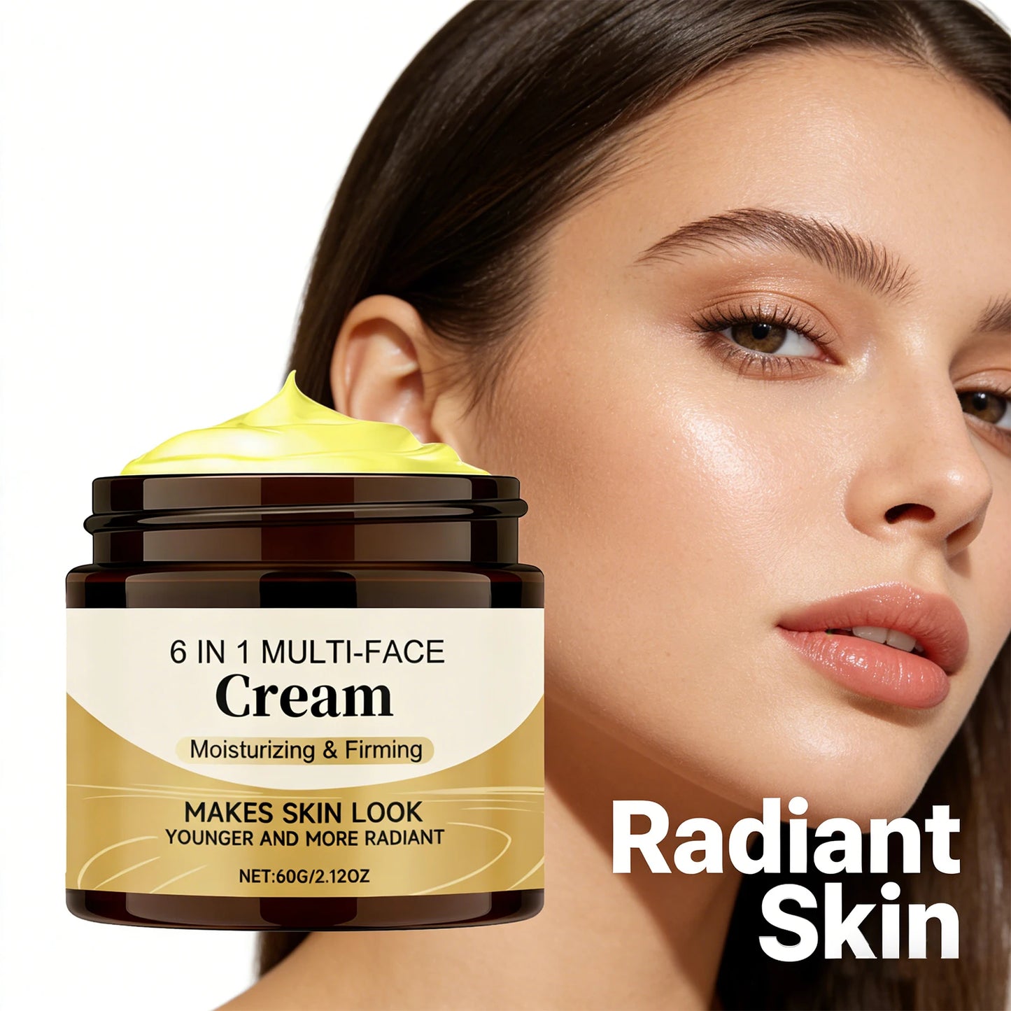 6 in 1 Multi Face Cream Moisturizing Firming Brightneing Skin Tone Nicotinamide Face Cream Lifting Tightening Face Skin Care Peaceful Pleasures Health and Wellness