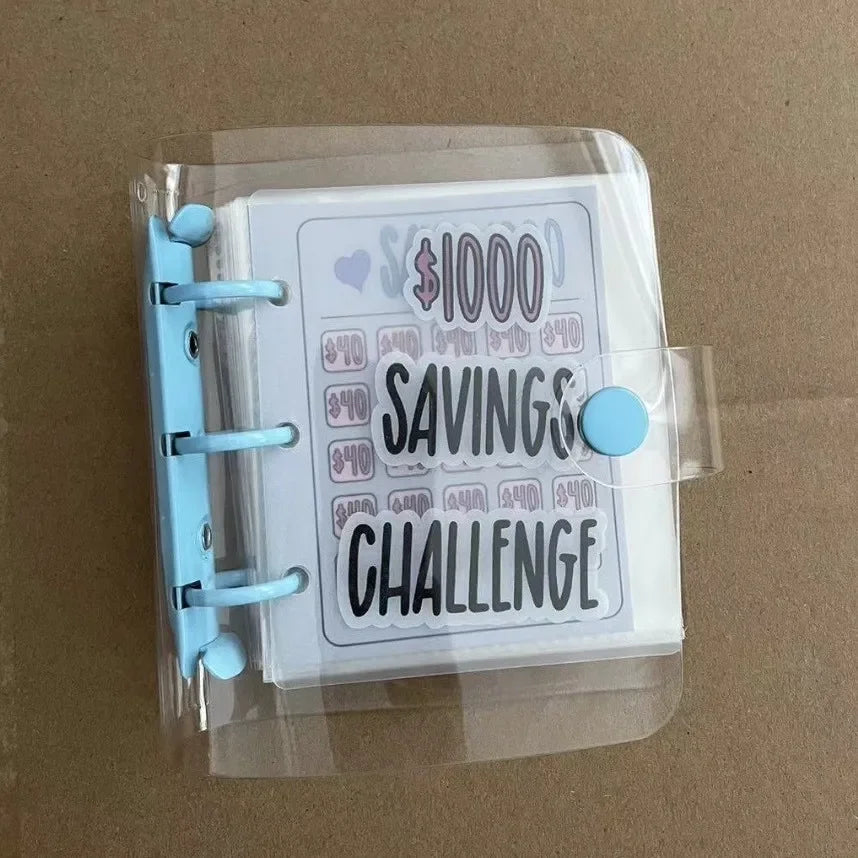 Money Savings Challenge Binder with Envelopes | Glossy PVC