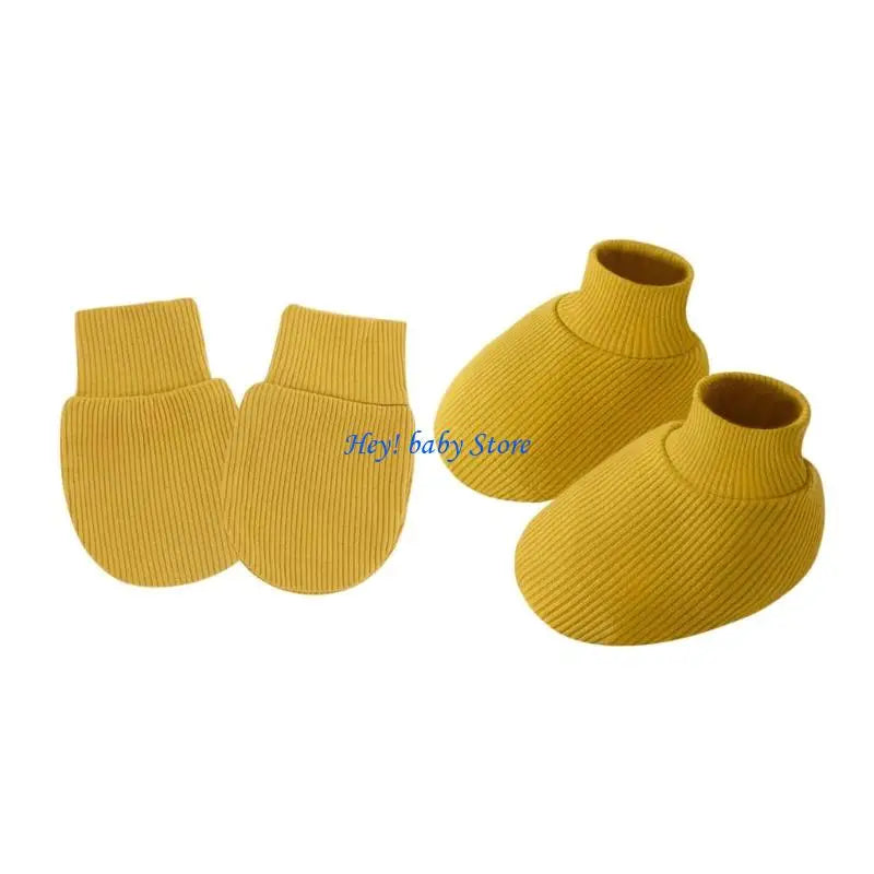 Baby Anti-Scratch Gloves & Socks Set | Newborn 0–6 Months