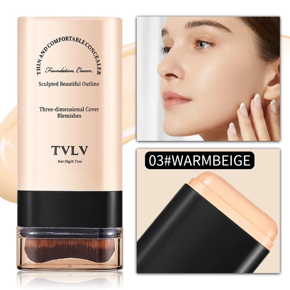 Lightweight Full-Coverage Cream Concealer – All Skin Types