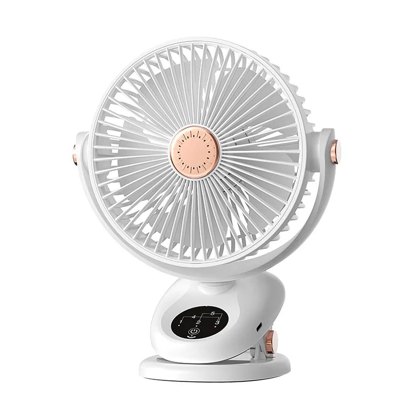 USB Clip Fan Oscillating Head – Home Office Dorm Desk Fan