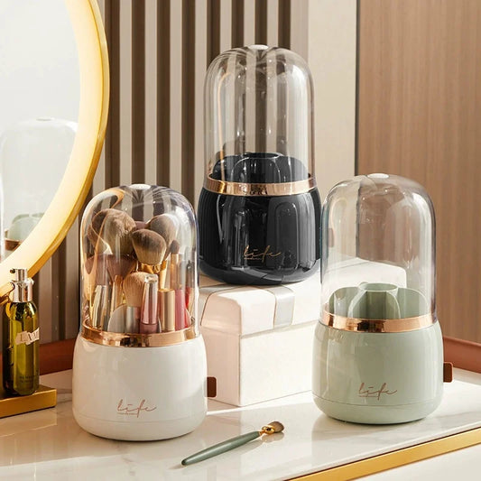 360° Rotating Makeup Organizer | Clear Multi-Compartment Storage Makeup Organizer Peaceful Pleasures Health and Wellness