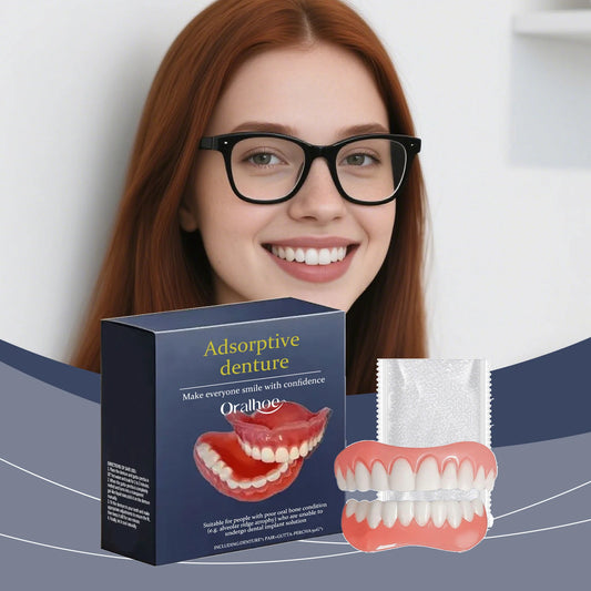 Temporary Cosmetic Dentures Full Set | Moldable Resin Smile Kit Cosmetic Denture Kit Peaceful Pleasures Health and Wellness