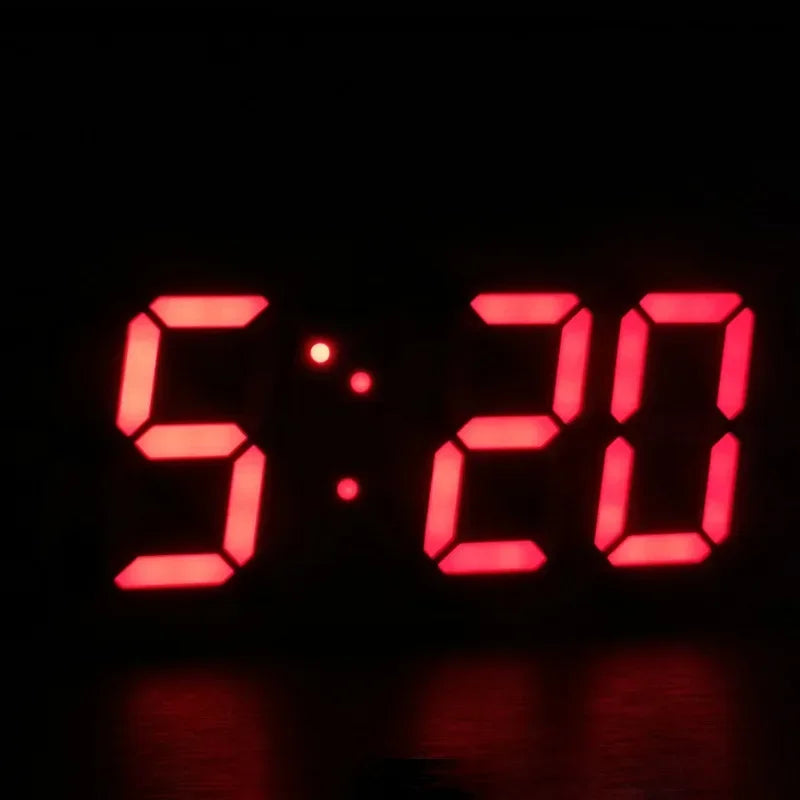LED Digital Wall Clock | Alarm, Temperature & Date Display