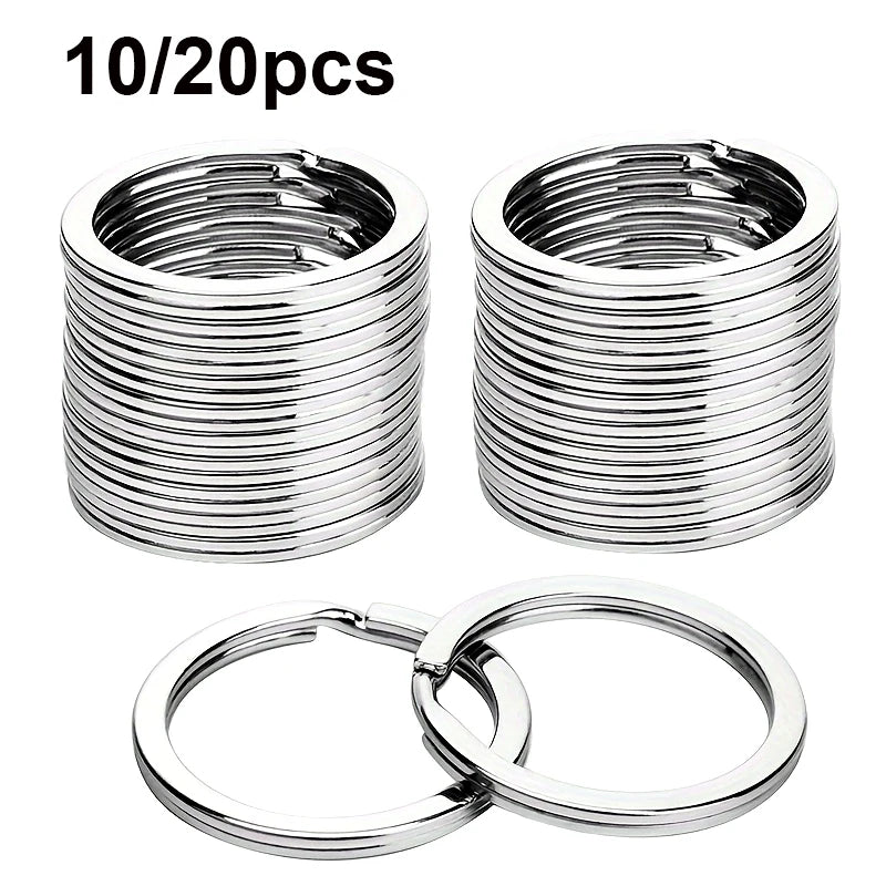 10 Split Key Rings Keyrings Bulk Flat Keychain Ring Home Car Keys Bag