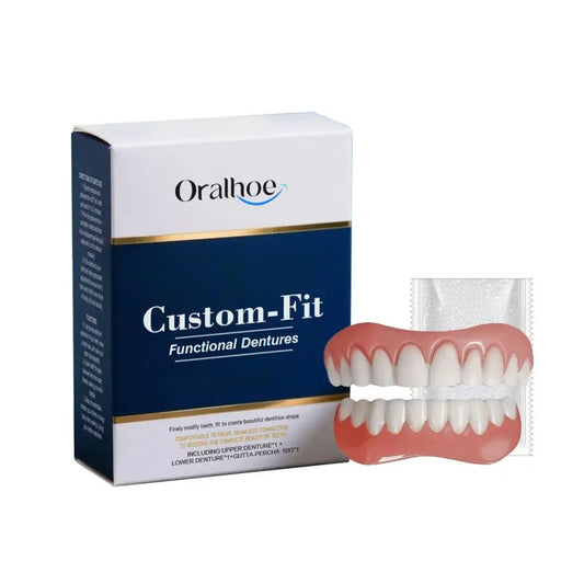 Silicone Temporary Denture Kit – Upper & Lower Whitening Set Temporary Denture Kit Peaceful Pleasures Health and Wellness A