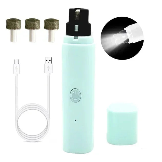 USB Rechargeable Electric Dog & Cat Nail Grinder | Quiet Trimmer