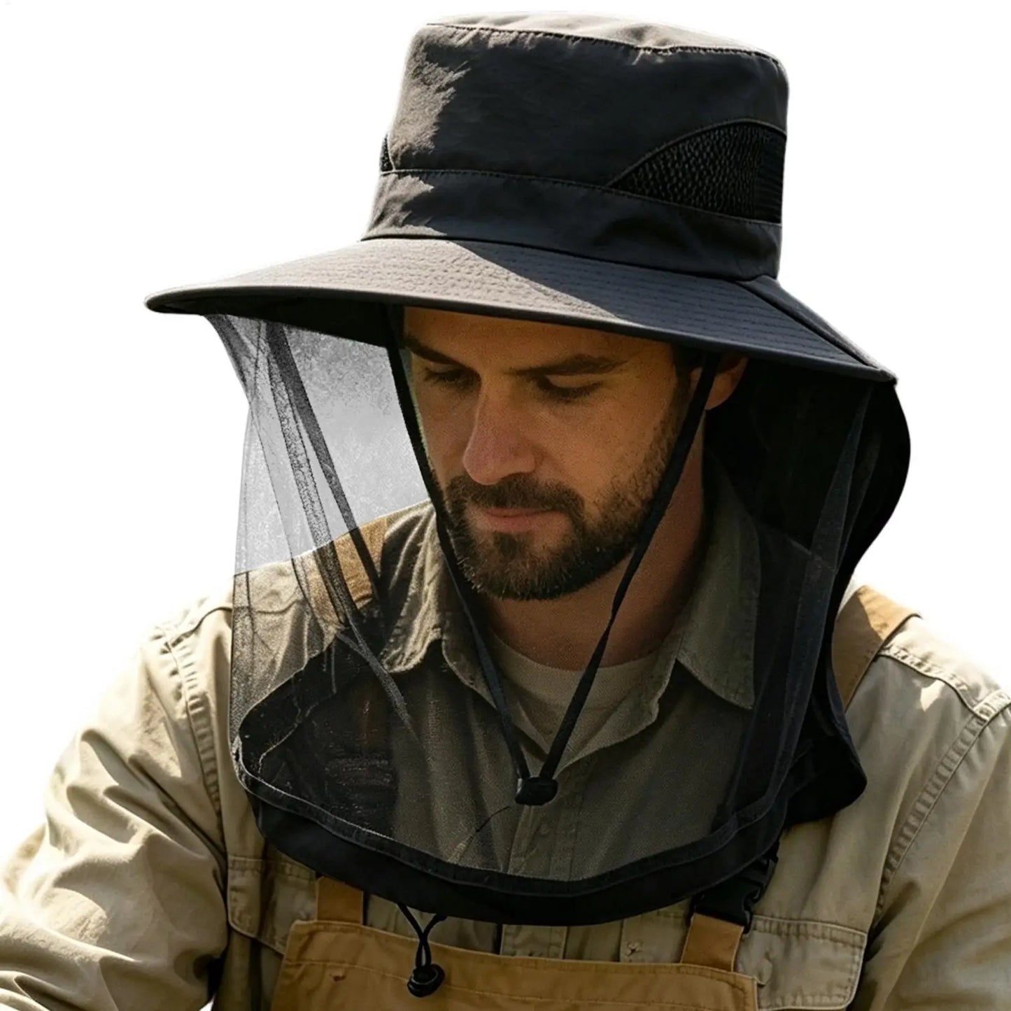 UV Sun Hat with Neck Flap & Mesh | Fishing Hiking Bucket Hat