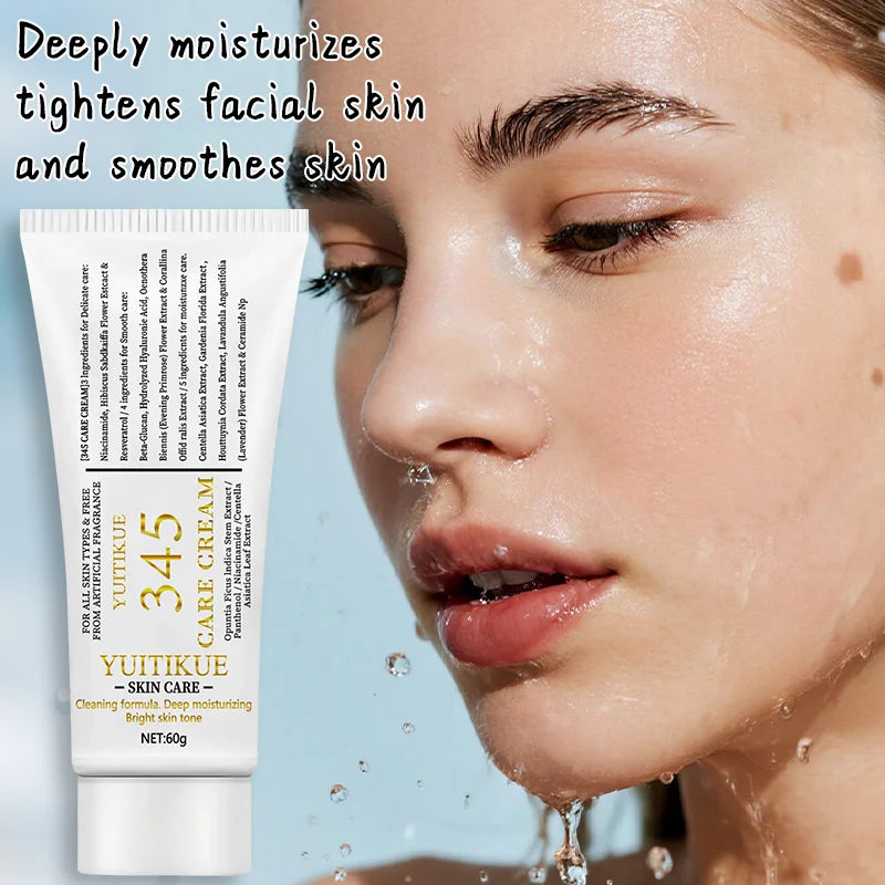 YUITIKUE 345 CARE CREAM For Dry Rough Skin: Moisturizing, Tightening & Locks Moisture All Skin Types No Art Fragrance Peaceful Pleasures Health and Wellness