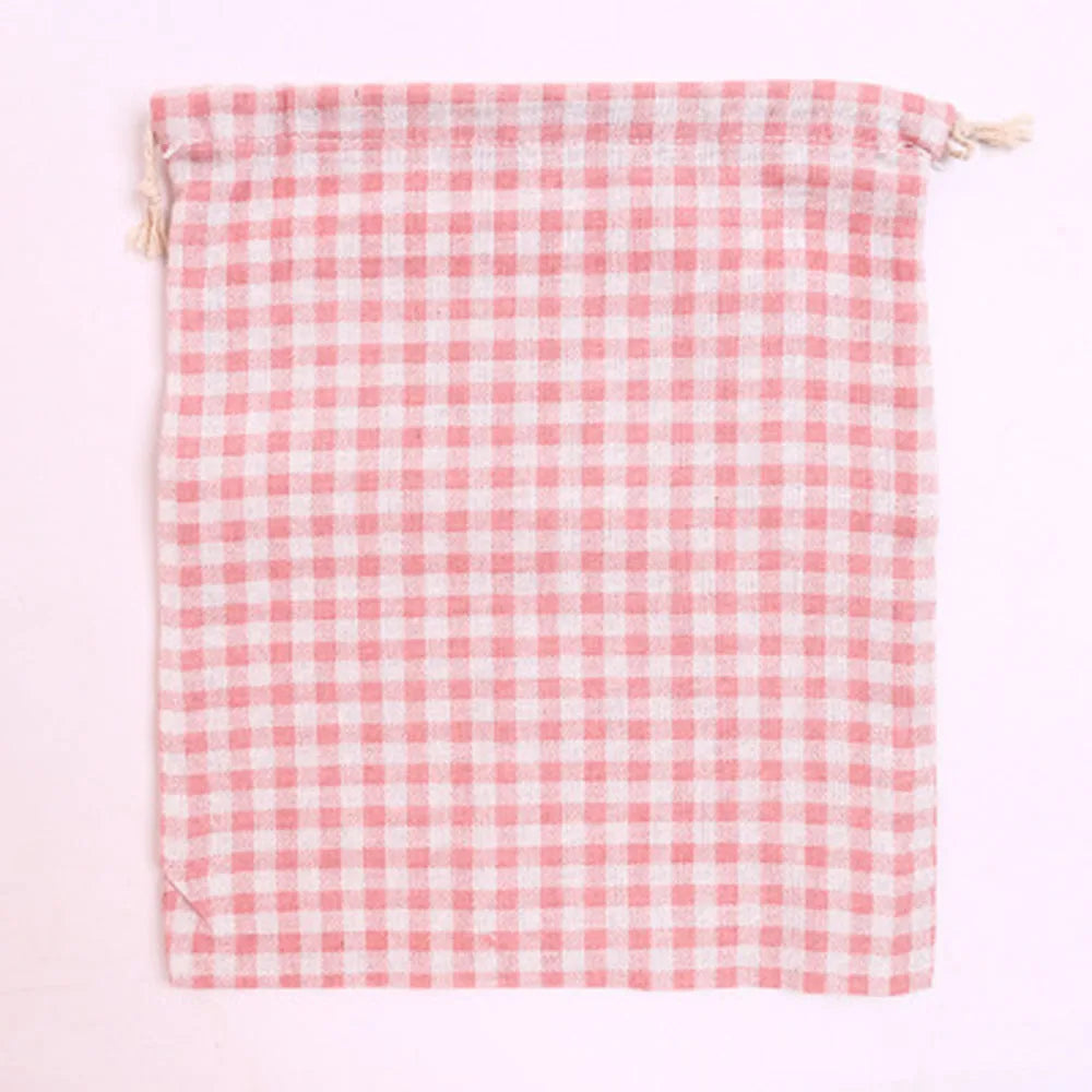 Cotton Linen Drawstring Gift Bags | Printed Patterns, 3 Sizes