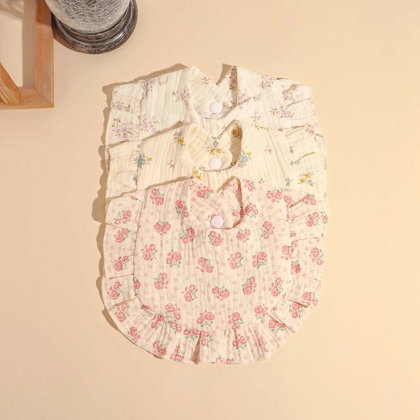 3-Pack Baby Ruffle Bibs & Burp Cloths | Newborn Gift Set