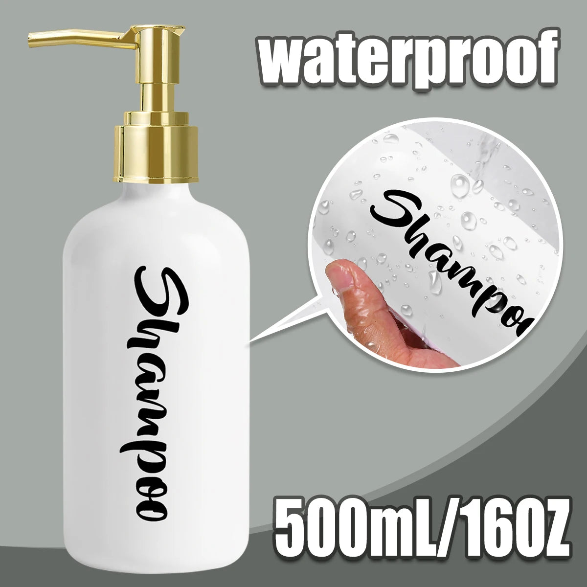 3Pcs Shampoo and Conditioner Dispenser Shower Soap Bottles with Pump, Refillable Shampoo Conditioner Body Wash Dispenser Peaceful Pleasures Health and Wellness