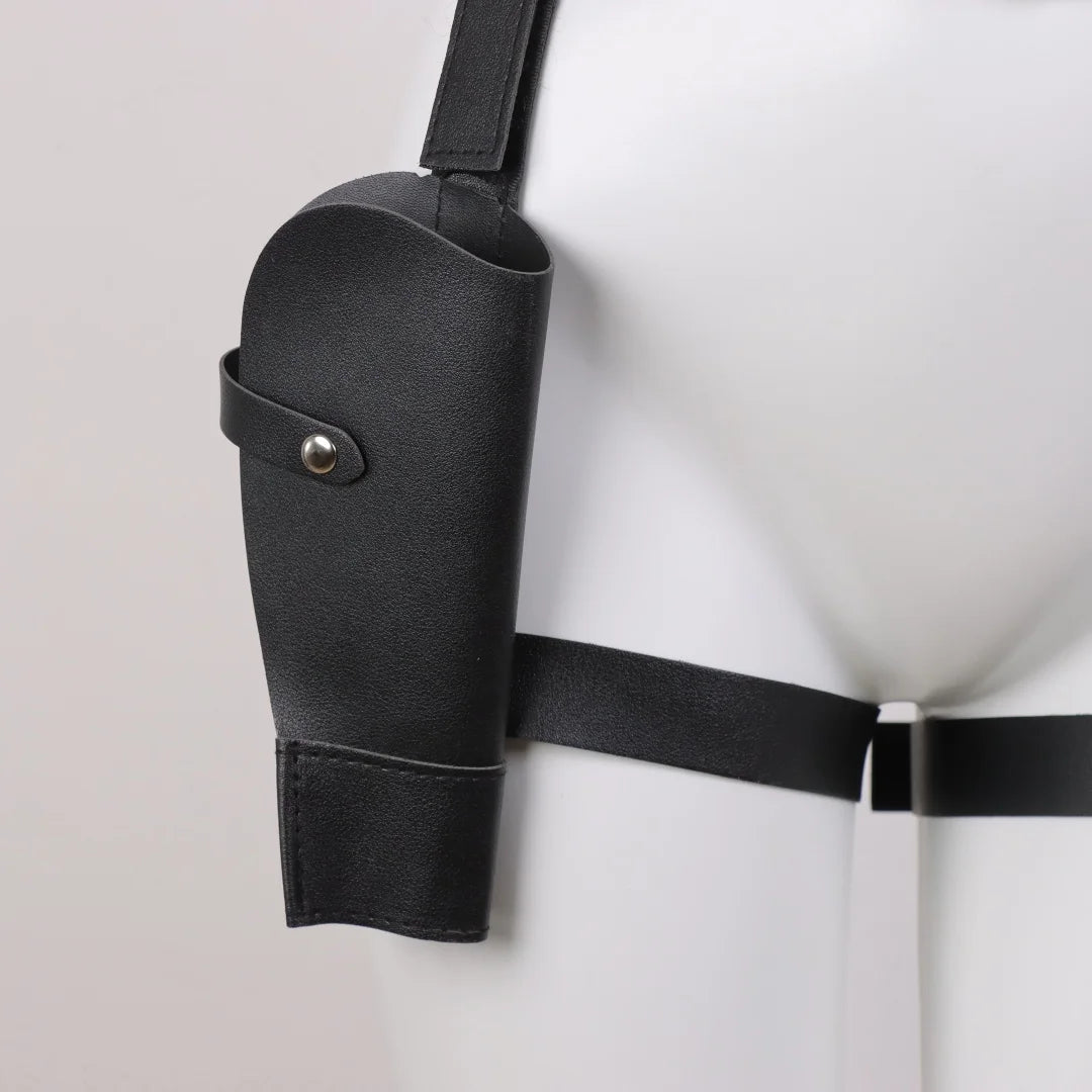 Trendy PU Leather Waist Cover Western Cowboy Decorative Belt Cosplay