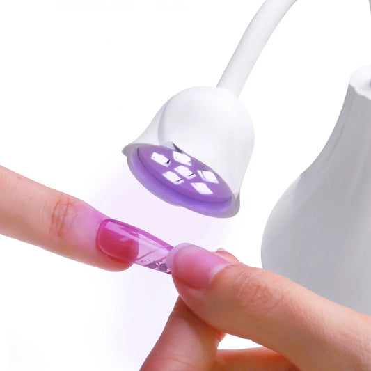 Portable Rechargeable LED UV Nail Lamp – Rose Gel Dryer LED Nail Lamp Peaceful Pleasures Health and Wellness