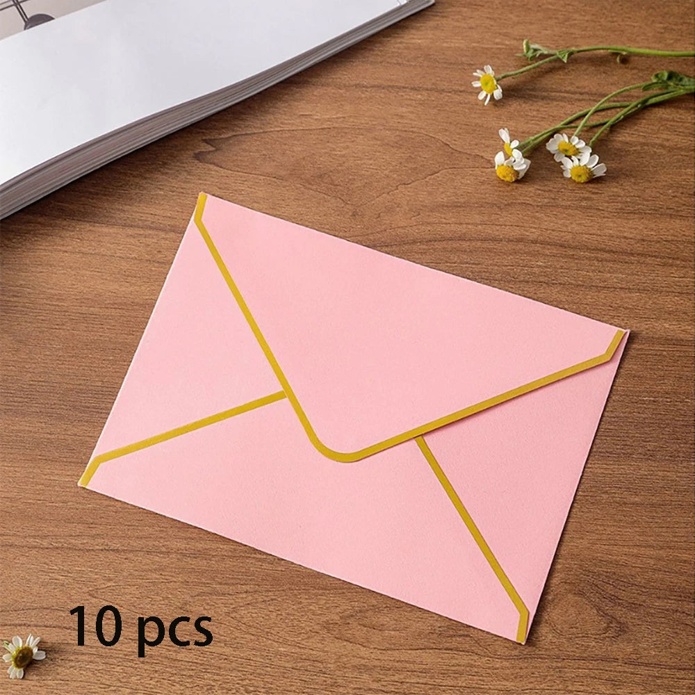 Bview Art Gold Foil Geometric Envelopes-holographic Pearlescent Paper