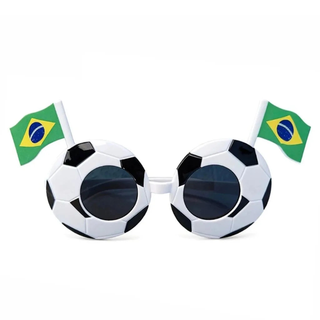 National Flag Soccer Sunglasses | 2026 Football Fan Party Gift Novelty Fan Sunglasses Peaceful Pleasures Health and Wellness Brazil One Size
