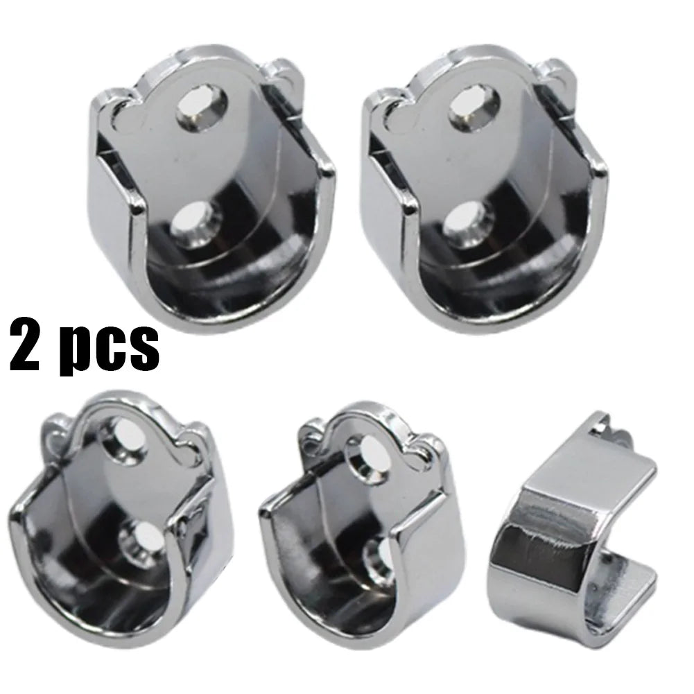 Wardrobe Bracket Heavy Duty Rod Socket Flange Holder Closet End