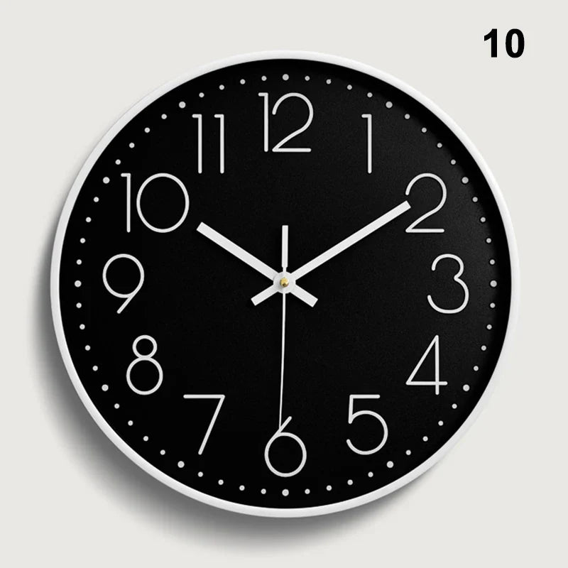 Silent Round Wall Clock | Modern Quartz Home & Office Decor