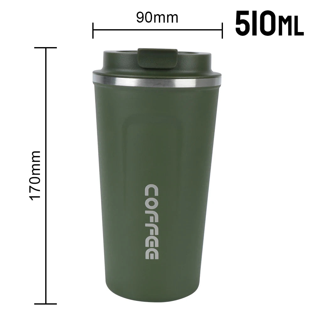 Stainless Steel Travel Thermos Mug 380/510ml – Leak-Proof