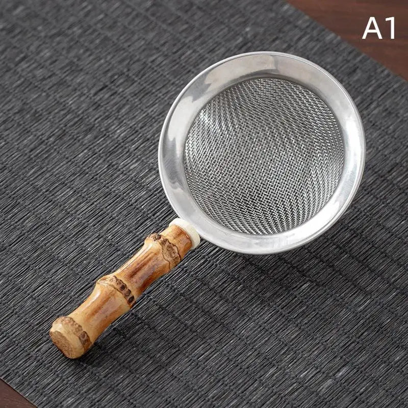 Stainless Steel Matcha Sifter & Tea Strainer | Bamboo Handle Tea Strainer Peaceful Pleasures Health and Wellness A1
