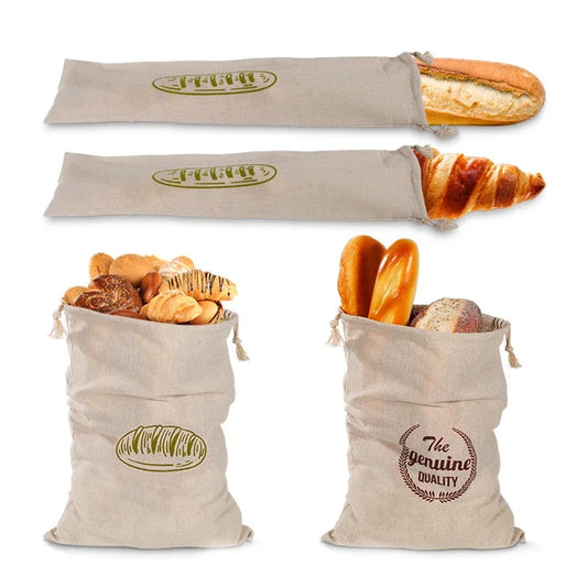 Linen Bread Bags for Sourdough Homemade Bread, Reusable Bread Storage Bag, Linen Fabric Bread Bag for Home Bakers Peaceful Pleasures Health and Wellness