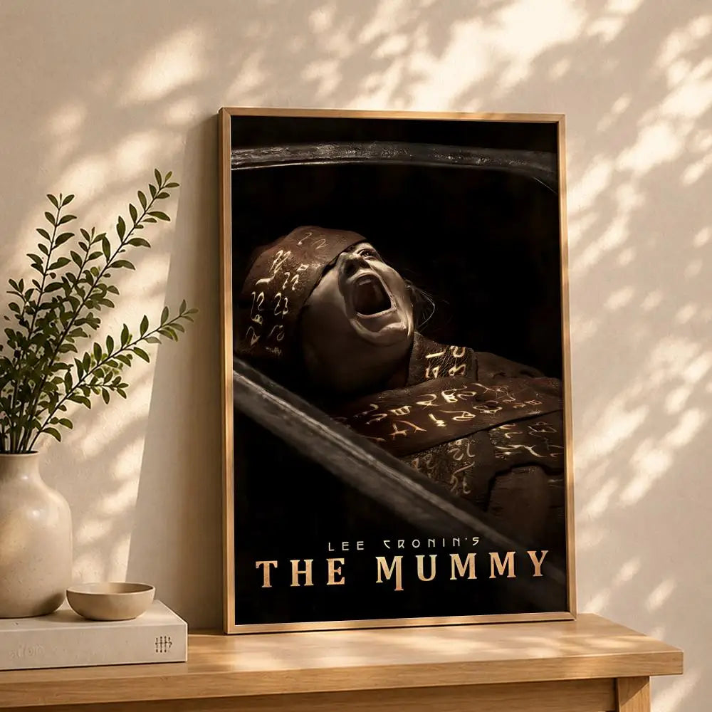 The Mummy Movie Poster HD Self-Adhesive Waterproof Wall Art Movie Poster Wall Art Peaceful Pleasures Health and Wellness White3 40X50cmNoframe