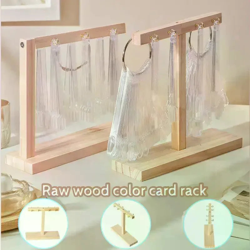 T/L-shaped False Nail Art Color Card Display Stand Gel Polish Template Nail Art Tips Sample Stand Nail Polish Practice Shelf Peaceful Pleasures Health and Wellness