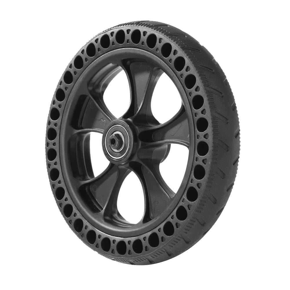 Shock Absorption Scooter Solid Tires with Axle Anti-Skid Hollow Vacuum Tyre Part Peaceful Pleasures Health and Wellness as show
