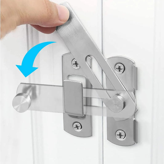 Stainless Steel Child Safety Cabinet Locks Sliding Door Snap Lock Durable Door Latch for Window Cabinet Fitting Room Peaceful Pleasures Health and Wellness