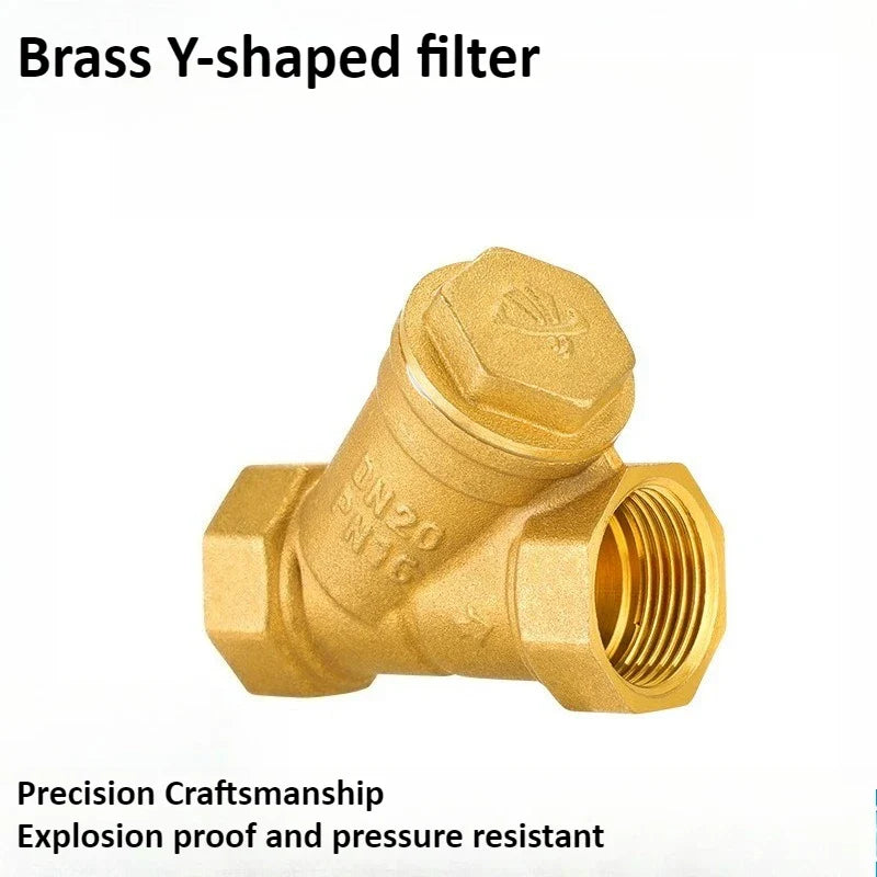 Brass Y-Strainer Filter Ball Valve BSP DN15–DN32 Internal Thread