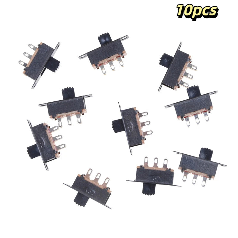 10-Pack DPDT 2P2T Vertical Slide Switch 6-Pin 0.5A 50V DC